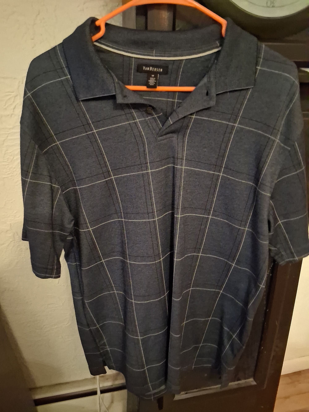Van Heusen Black Label on Dark Blue Plaid Shirt